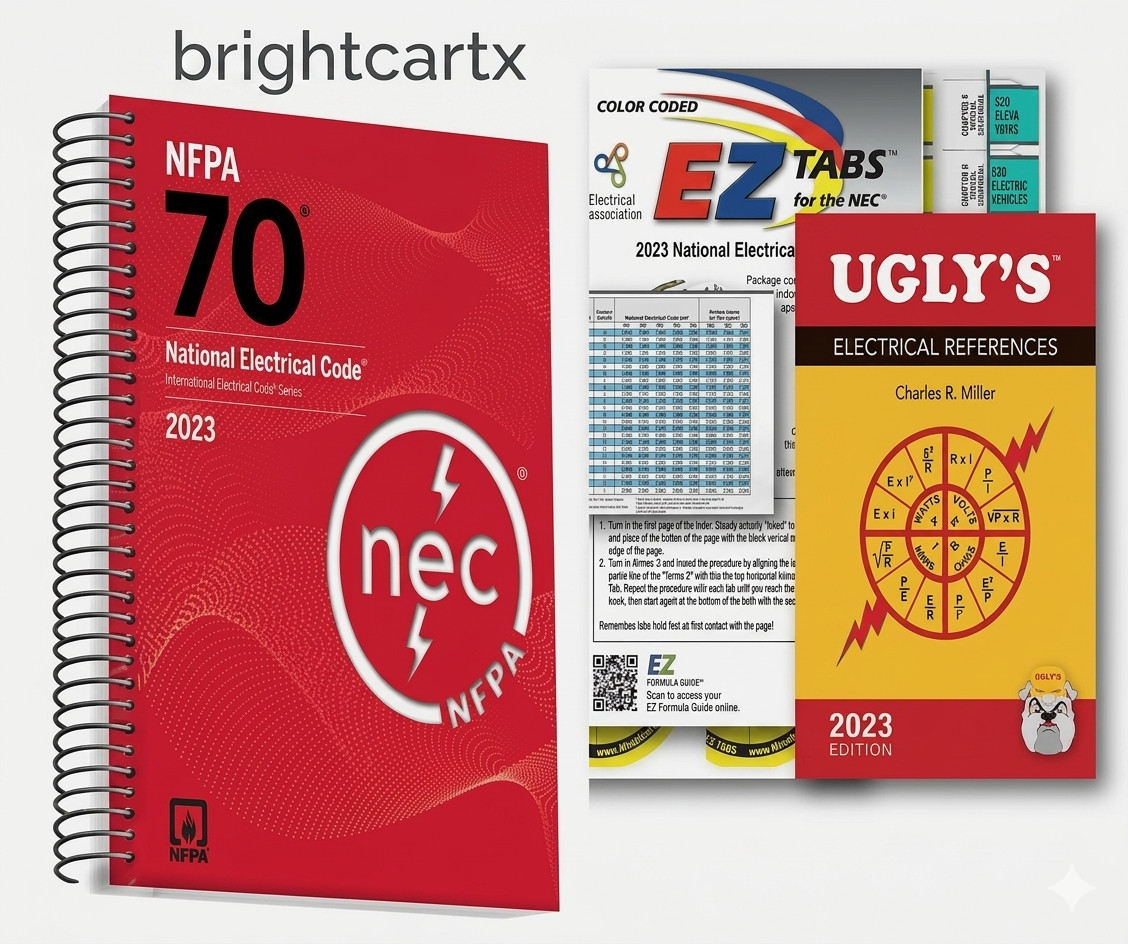 NFPA 70 2023 NEC Code Book + Ugly’s Electrical Ref Spiral +EZ TAB USA STOCK USPS
