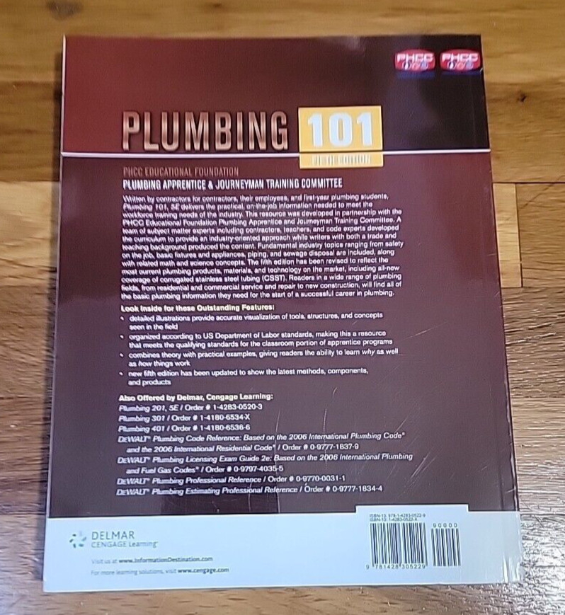 Plumbing 101 by Alter and PHCC Educational Foundation Staff (2008, Trade…