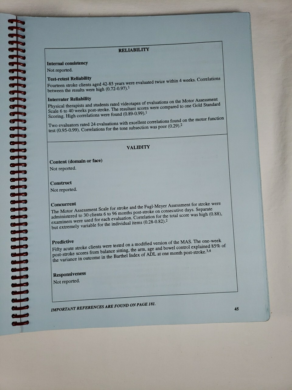 Physical Rehabilitation Outcome Measures Softcover Spiral Book 1995