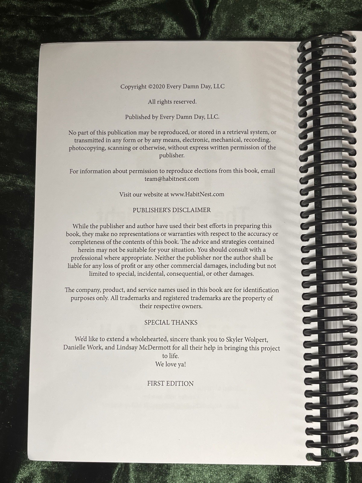 The Bodyweight Home Workout Journal Spiral Book