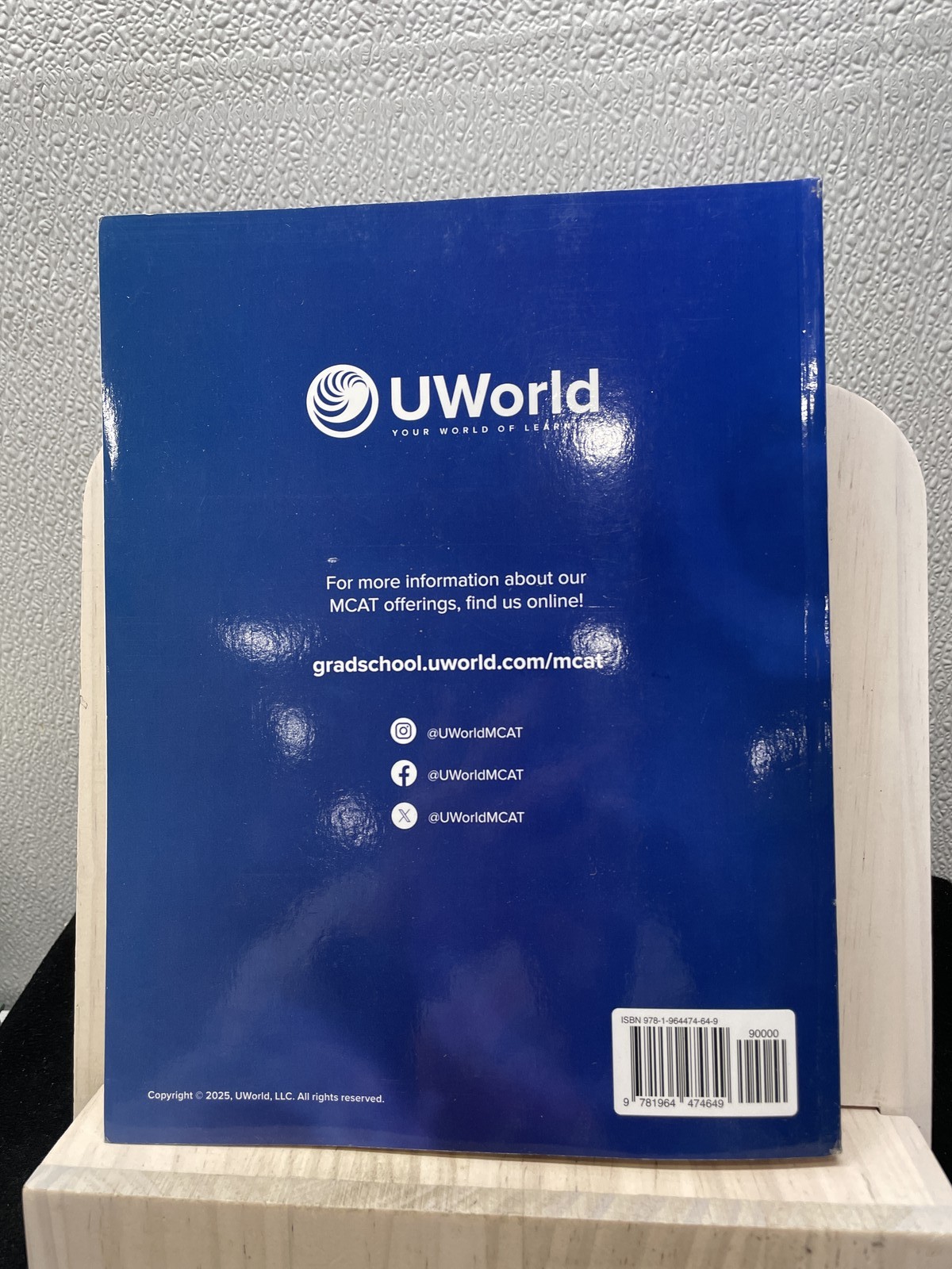 UWorld 2026-2027 MCAT Prep Books Set of 8 Books (No Digital Code) Books Only