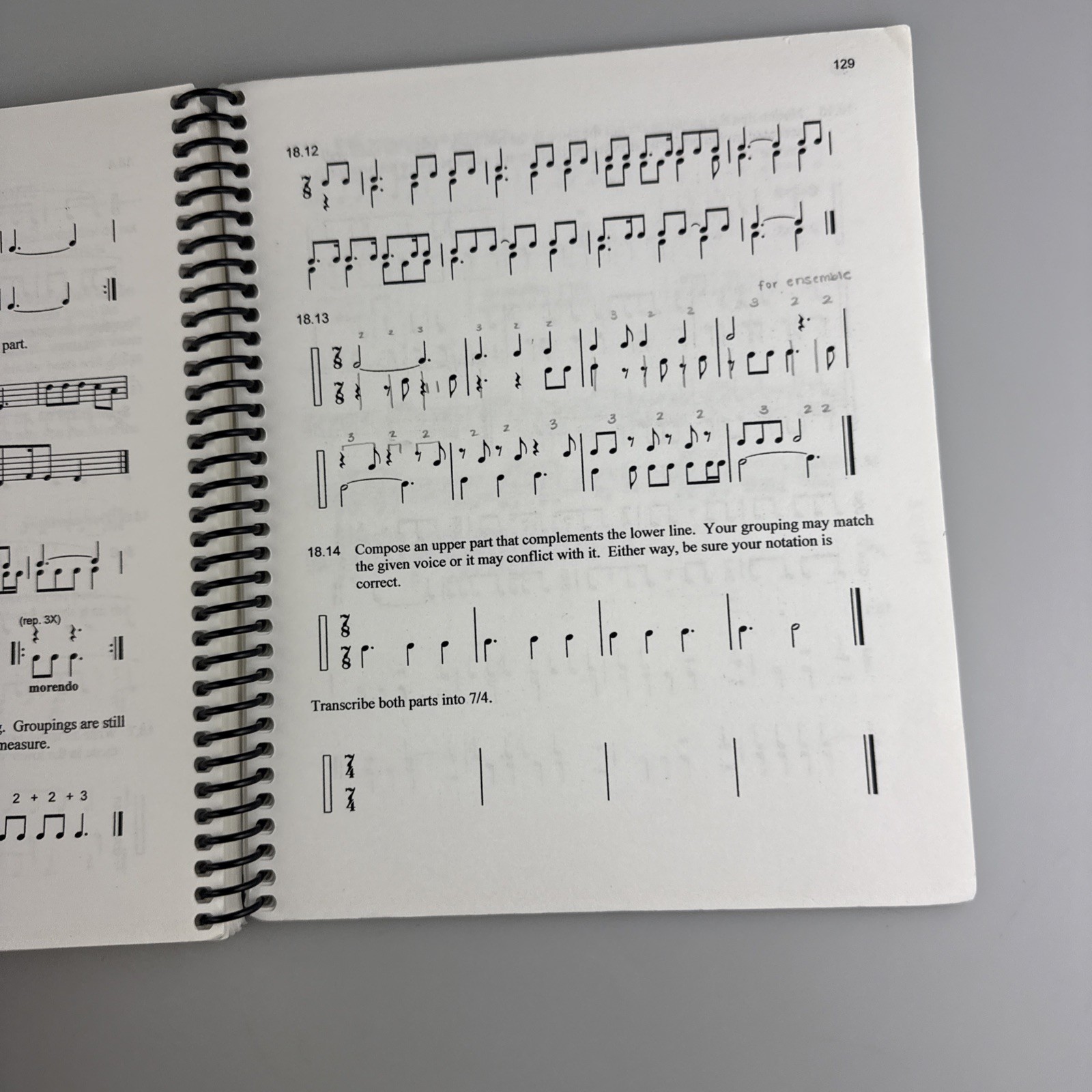 RARE Original Rhythm Book – Spiral-bound, by Richard Hoffman (Takadimi method)