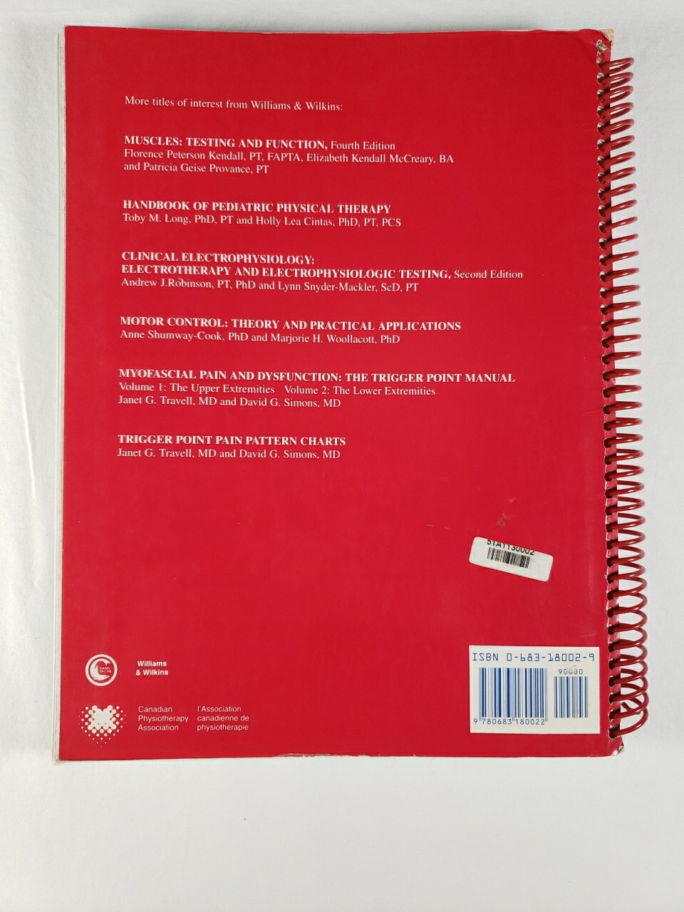 Physical Rehabilitation Outcome Measures Softcover Spiral Book 1995