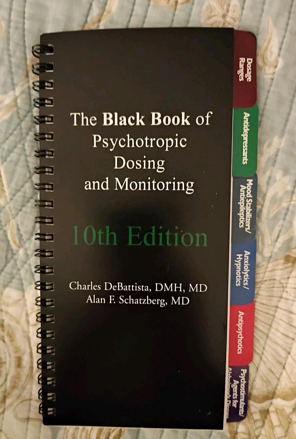 Black Book Of Psychotropic Dosing Monitoring DeBattista Spiral Index Guide
