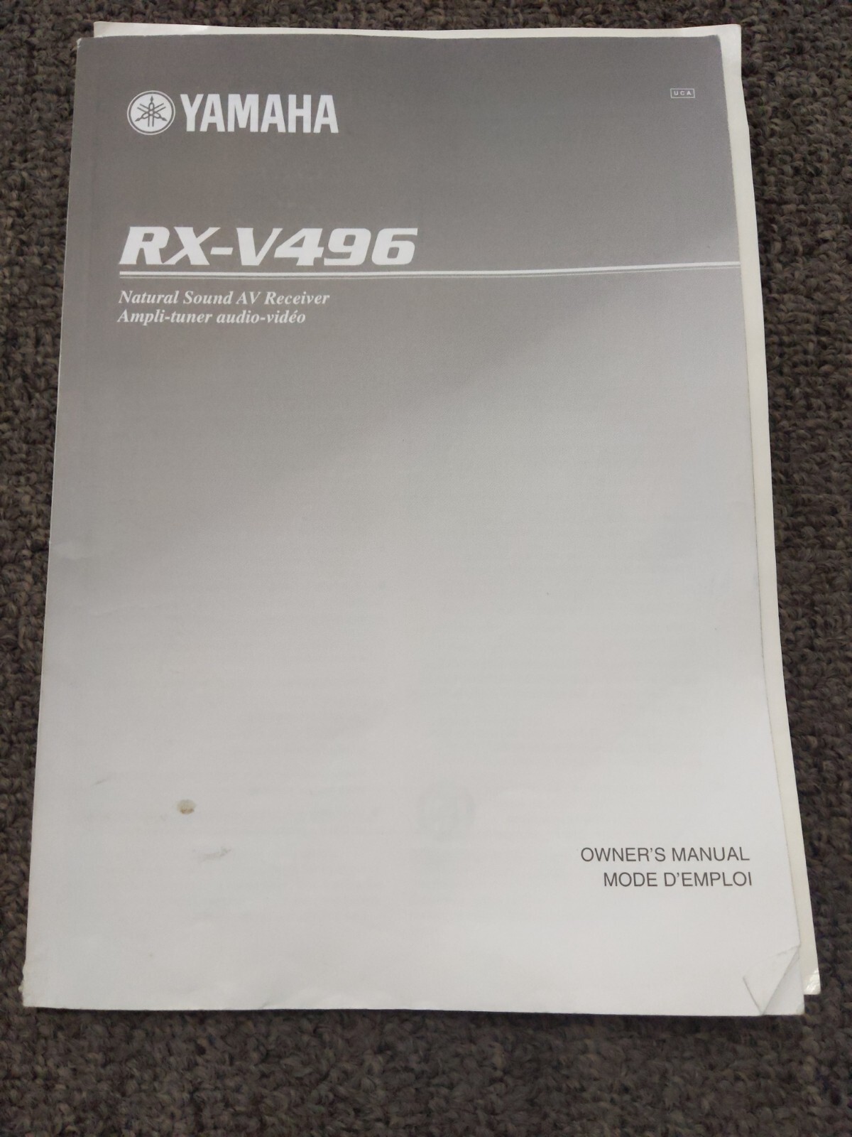 Yamaha RX-V496 OEM ORIGINAL Manual: 63 Pages & RARE QUICK REF CARD BONUS !!