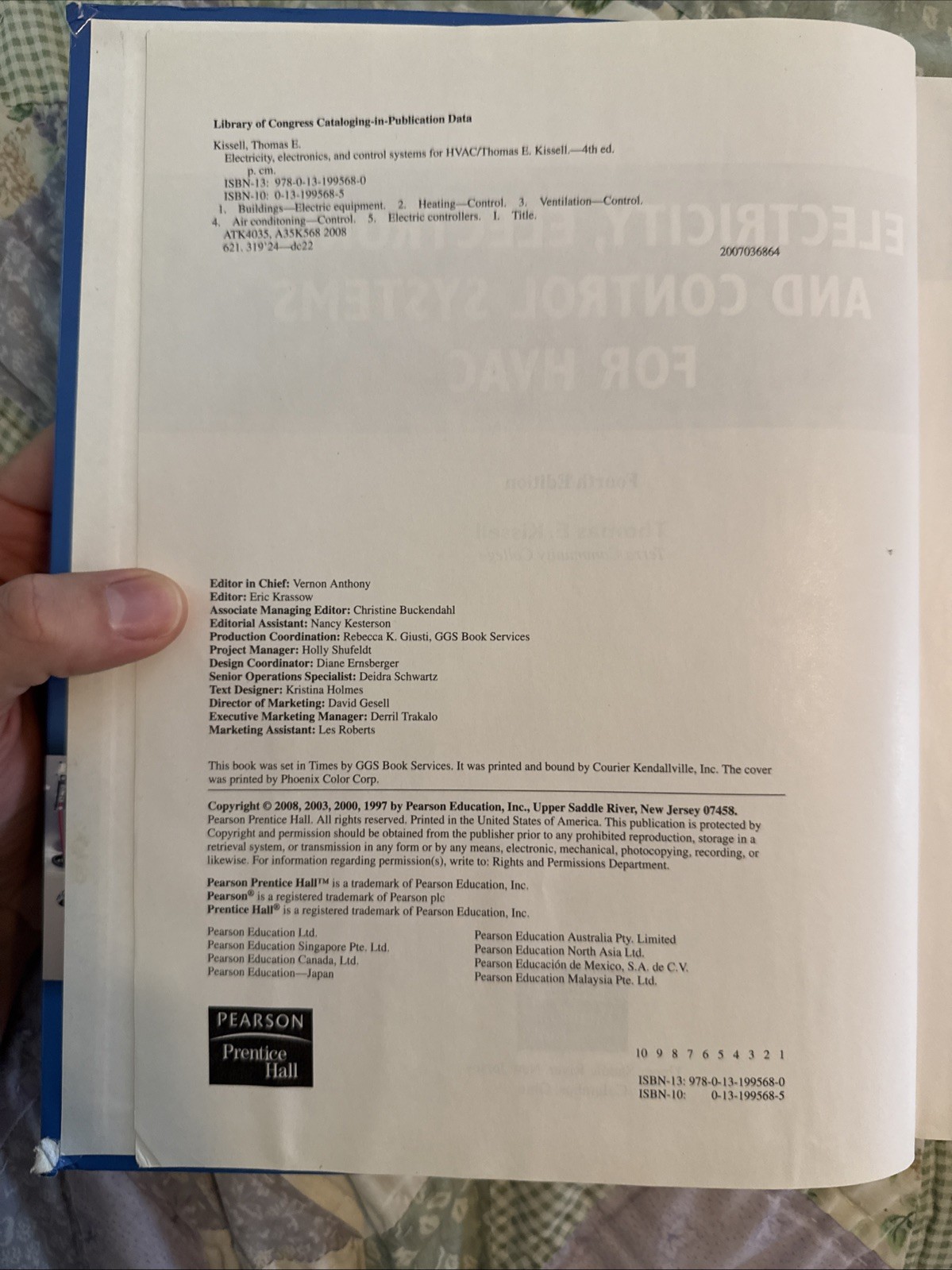 Electricity, Electronics, and Control Systems for HVAC 4th Thomas Kissell 2008