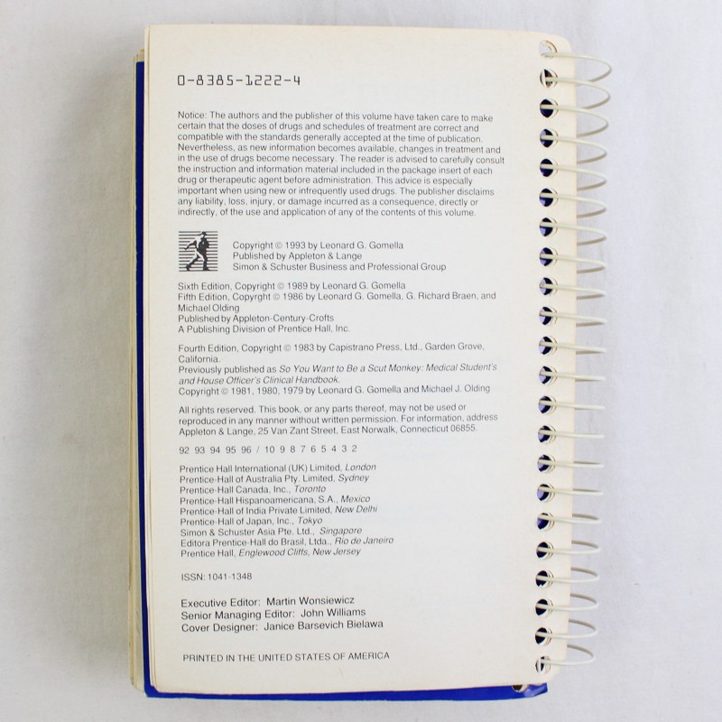Clinician’s Pocket Reference 7th Edition 1993 Spiral Bound Paperback