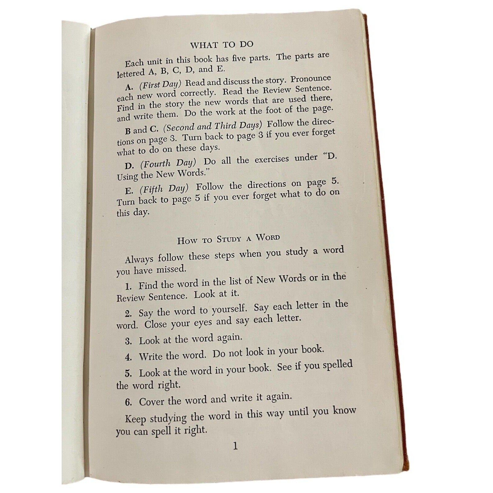 Using Words With Power (Through Spelling) by Lillian E. Billington (1950) HB