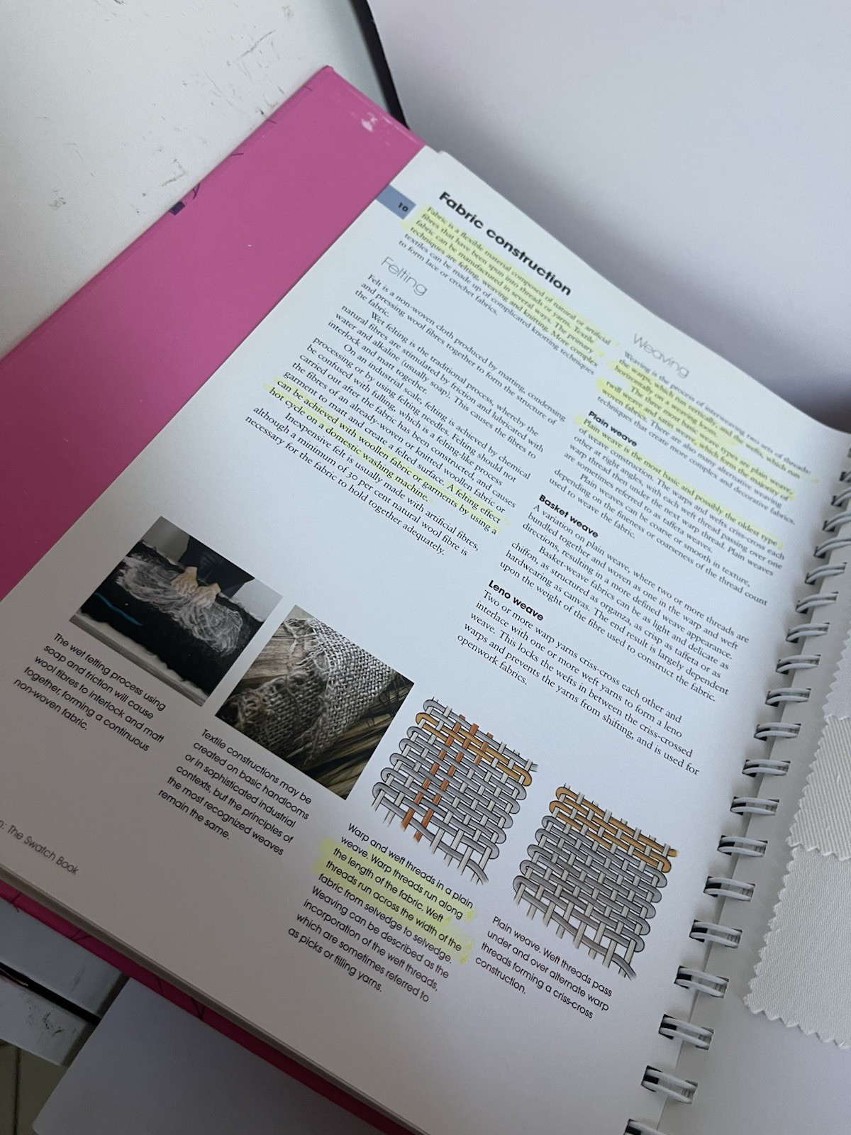 Fabric for Fashion : The Swatch Book, Second Edition Hardcover Spiral Bound 2014
