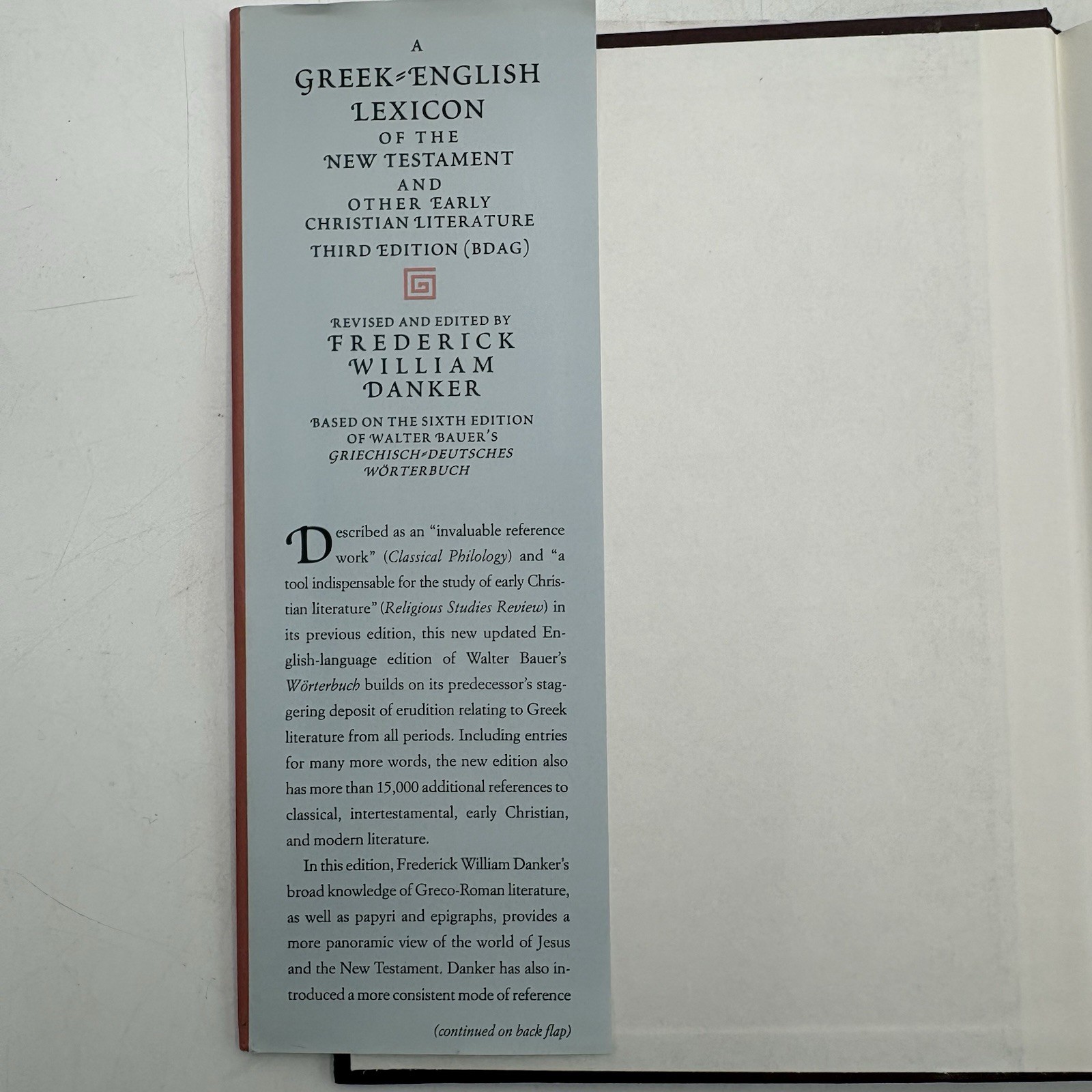 Danker GREEK-ENGLISH LEXICON OF THE NEW TESTAMENT 3rd Edition 2000