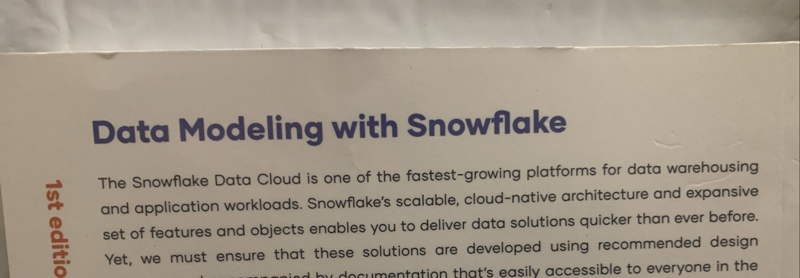 Data Modeling with Snowflake : A Practical Guide for Accelerating Snowflake…